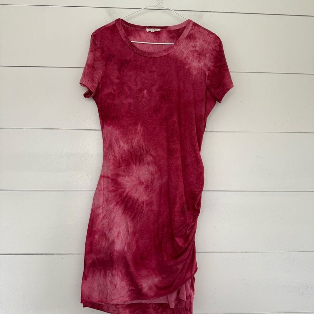 Le Miel Women’s Large Tie Dye Stretch Dress Short Sleeve